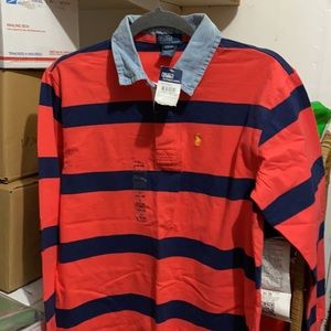 Long sleeve w/tag collared shirt